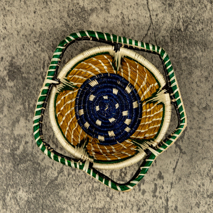 New Design Pokadot Hand Woven Bowl Basket