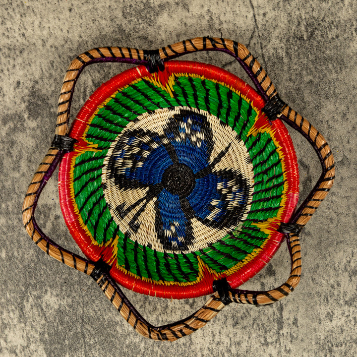 New Design Butterfly Hand Woven Plate Basket