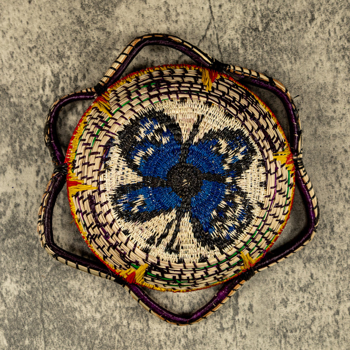 New Design Butterfly Hand Woven Plate Basket