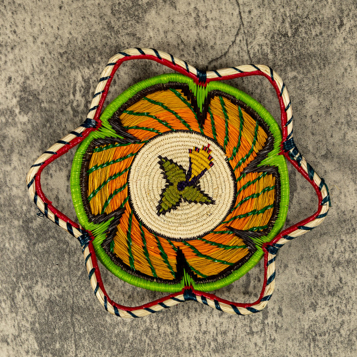 New Design Multicolor Hand Woven Bowl Basket