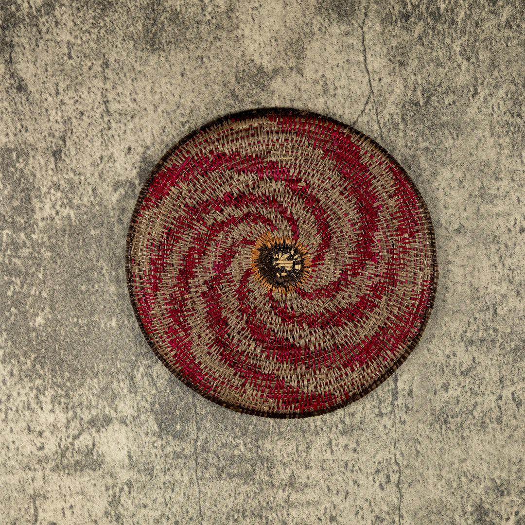Spiral Wheelie Hand Woven Plate Basket