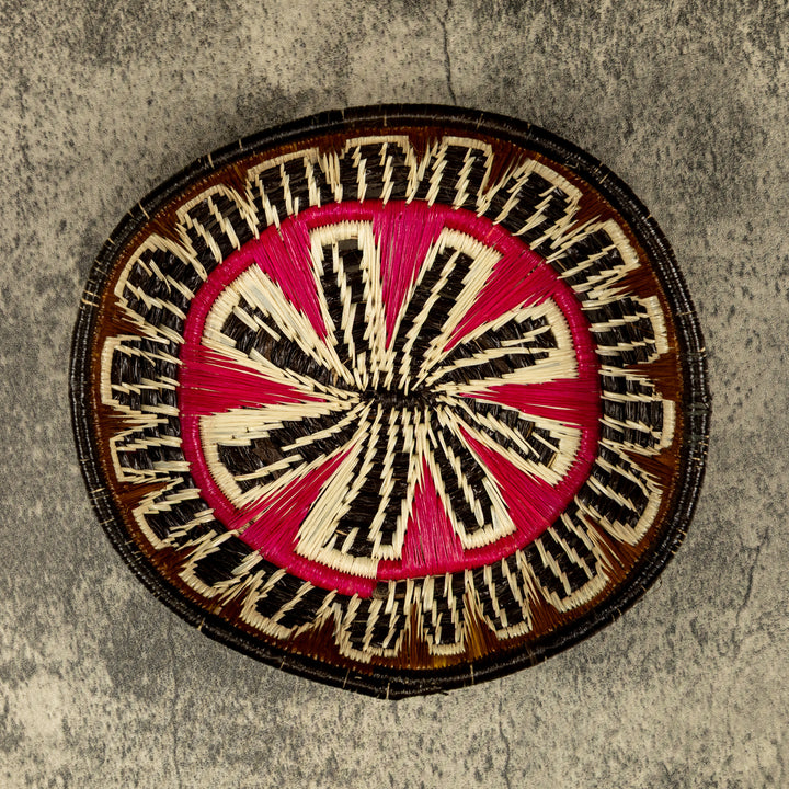 Sun Burst Hand Woven Plate Basket