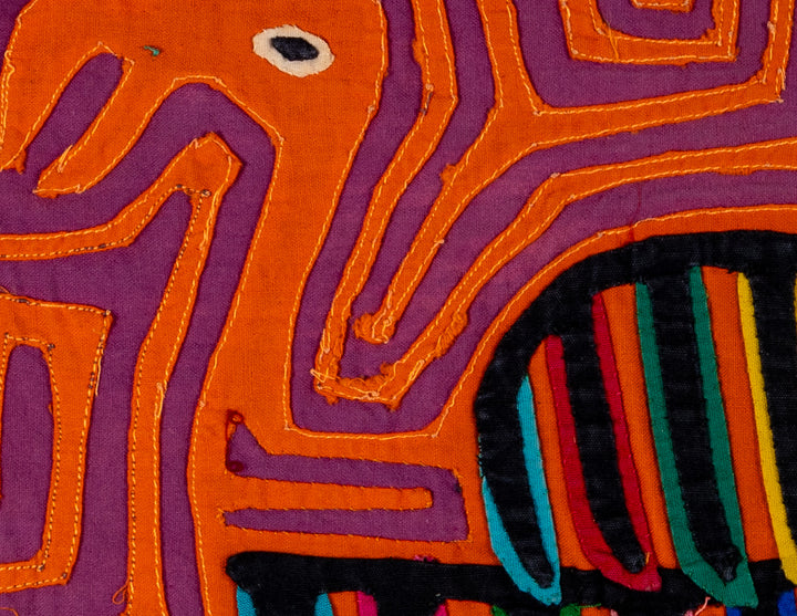 Proud Orange And Purple Turkey Bird Mola
