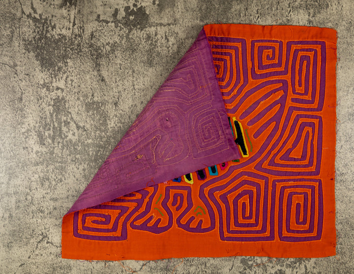 Proud Orange And Purple Turkey Bird Mola