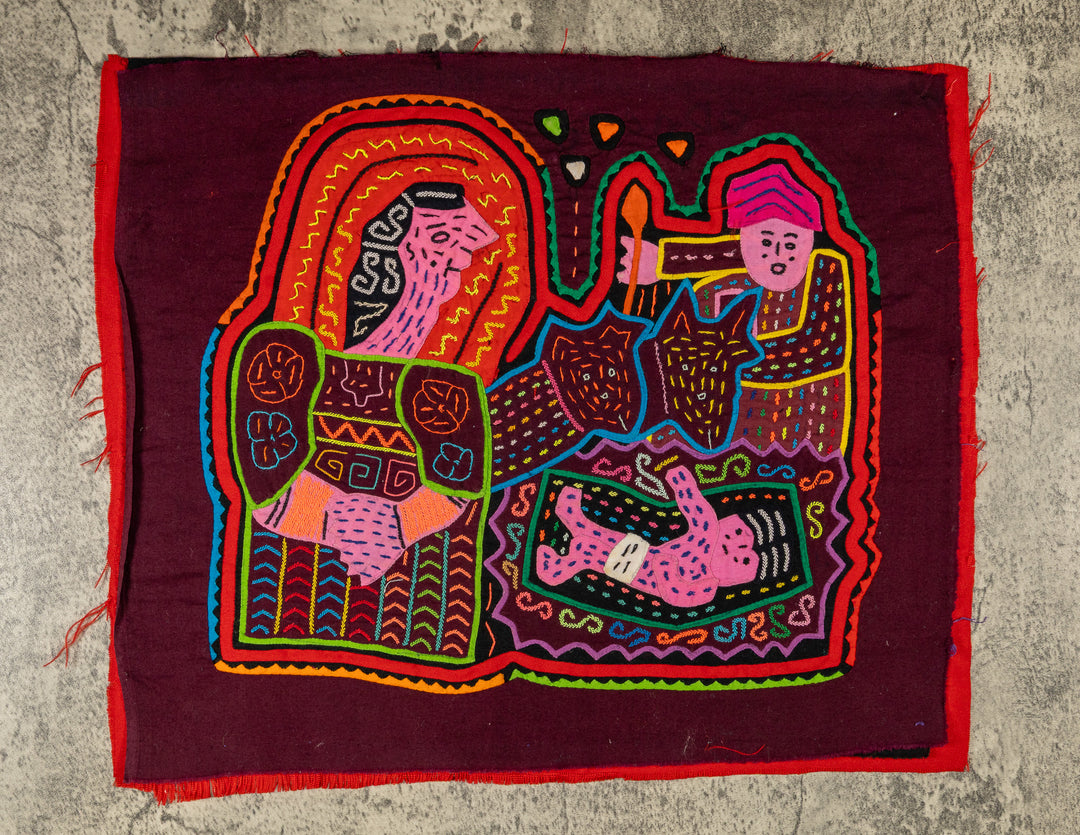 Christian Kuna Women And Baby Jesus Mola