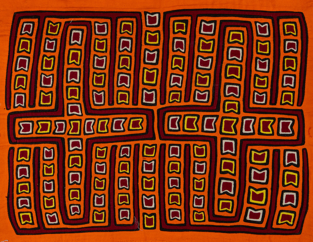 Orange Christian Cross Mola