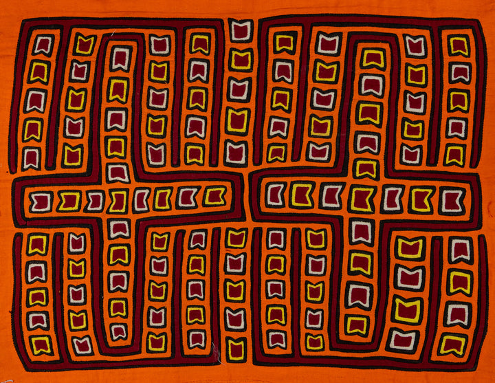 Orange Christian Cross Mola