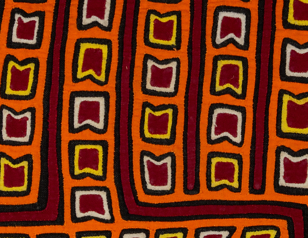 Orange Christian Cross Mola