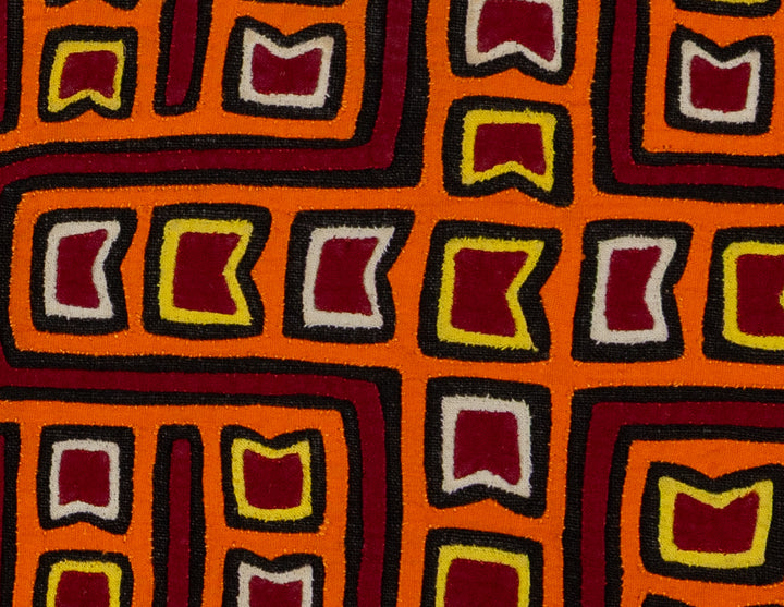 Orange Christian Cross Mola