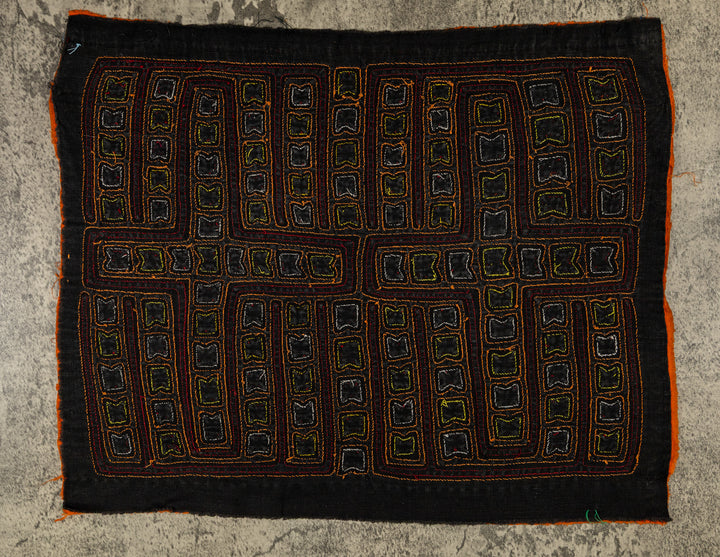 Orange Christian Cross Mola