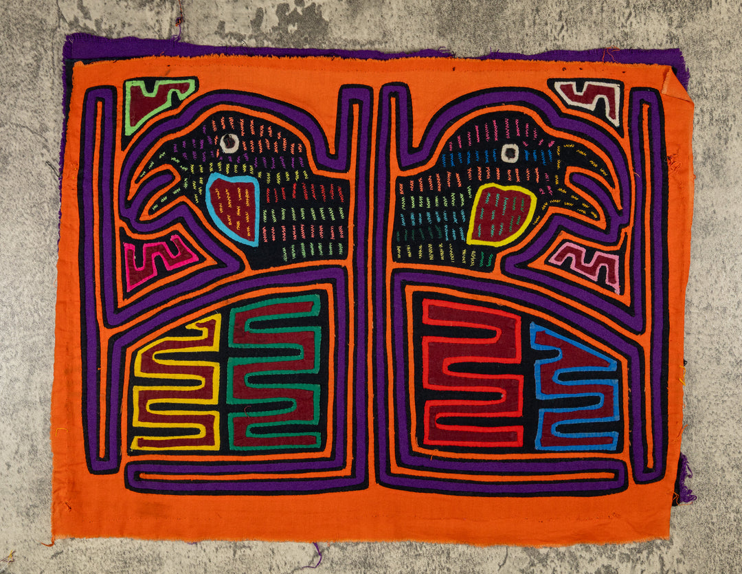 Orange And Purple Weird Birdcage Mola