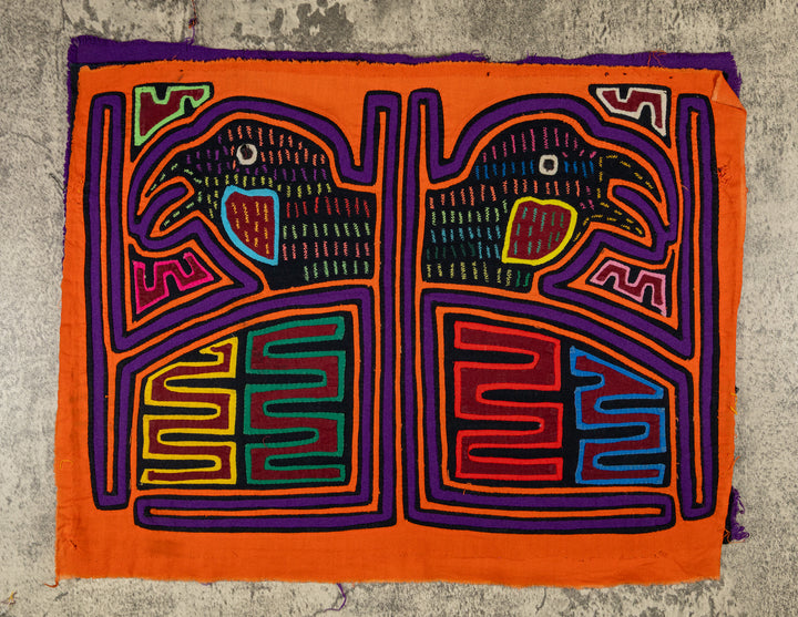 Orange And Purple Weird Birdcage Mola