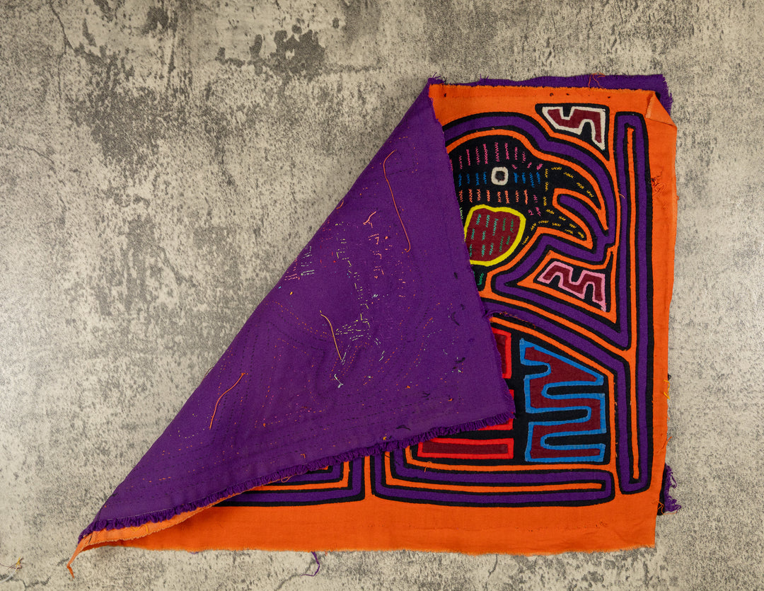 Orange And Purple Weird Birdcage Mola