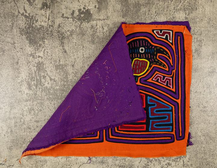 Orange And Purple Weird Birdcage Mola