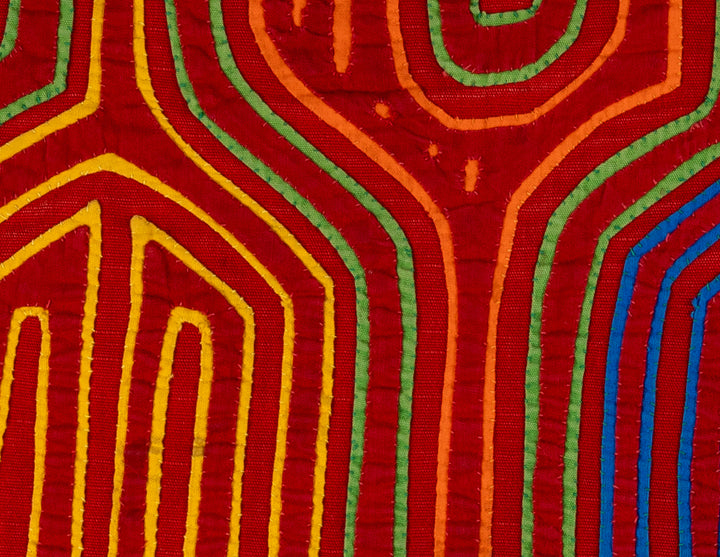 Vintage Large Red Classic Design Mola