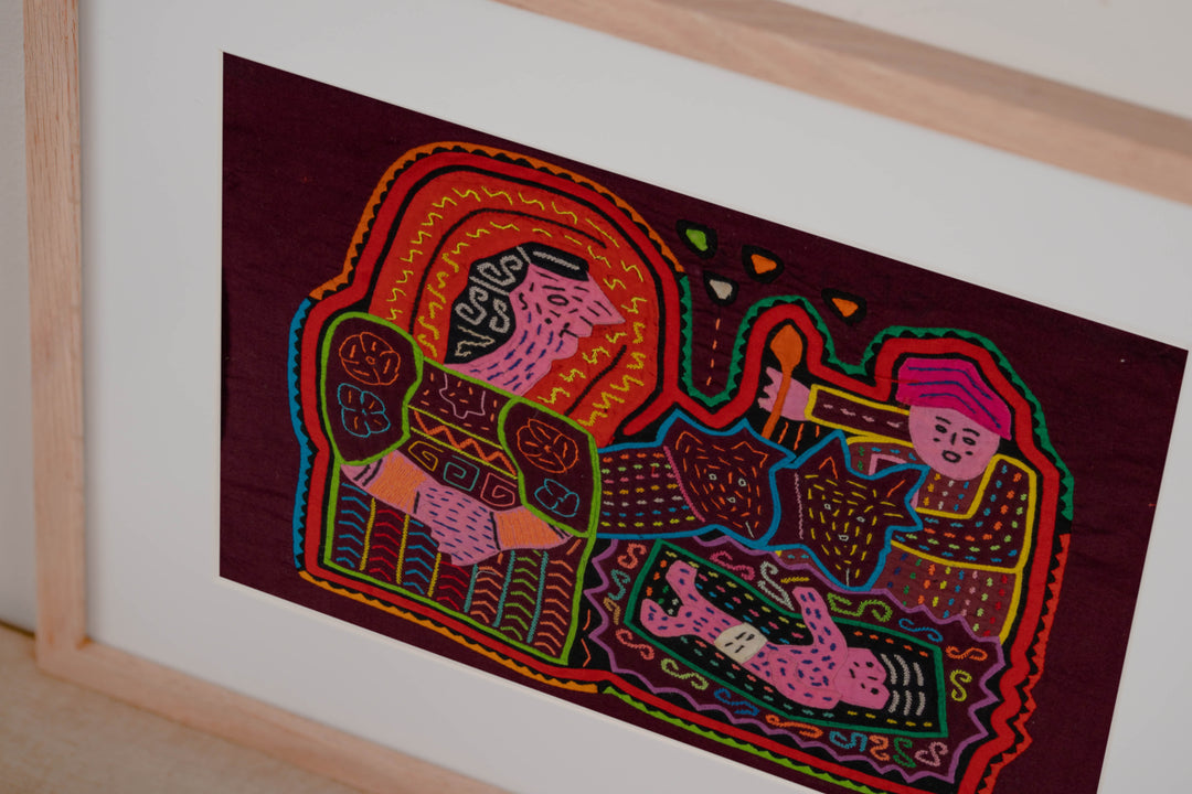 Christian Kuna Women And Baby Jesus Mola