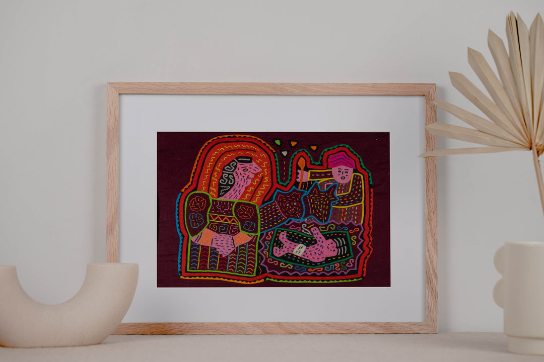 Christian Kuna Women And Baby Jesus Mola