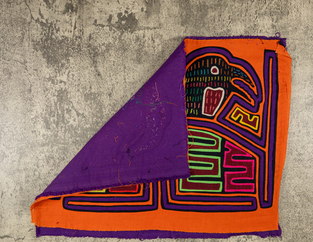 Purple And Orange Weird Birdcage Mola