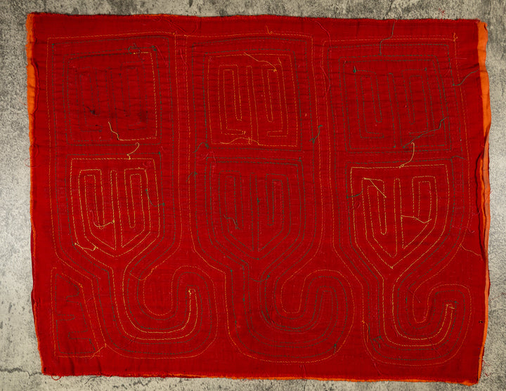 Vintage Large Red Classic Design Mola