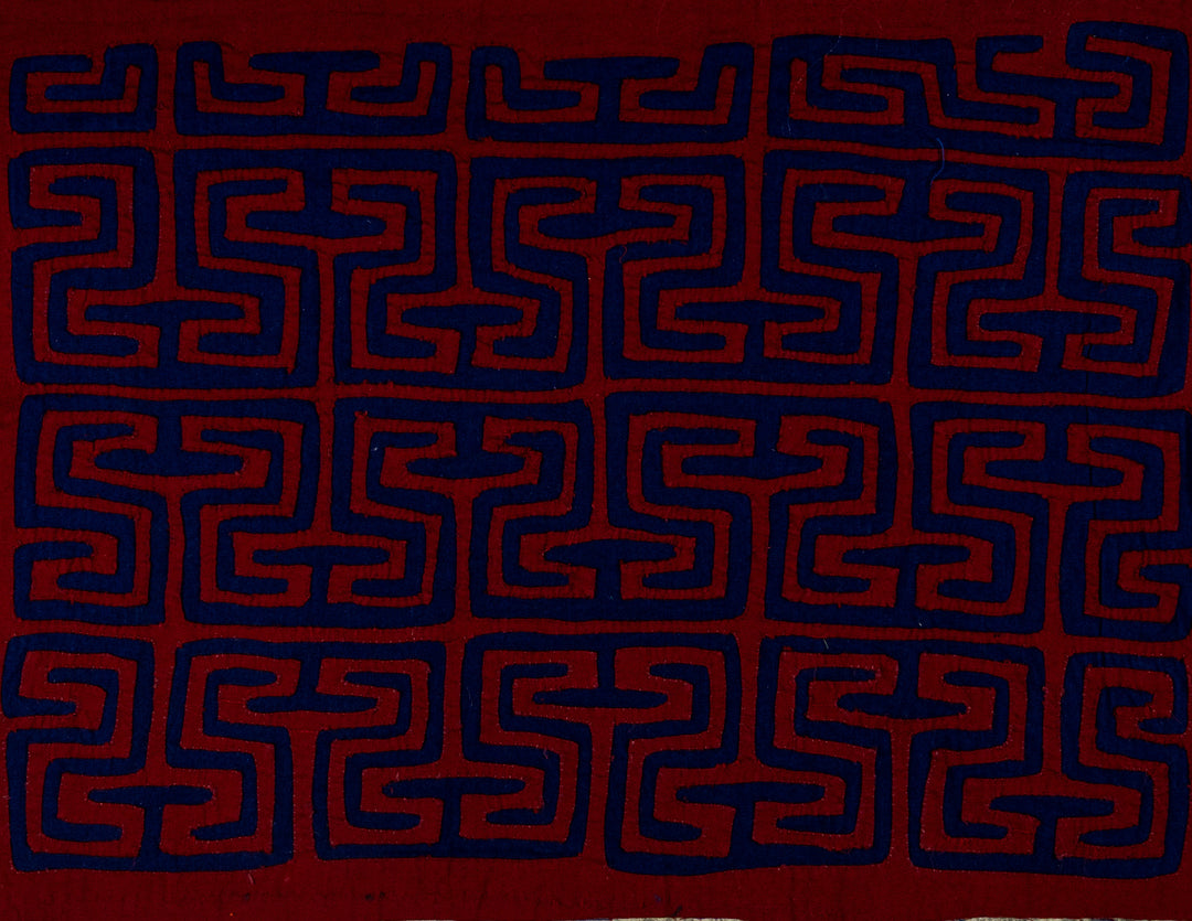 Burgundy And Blue Classic Design Mola