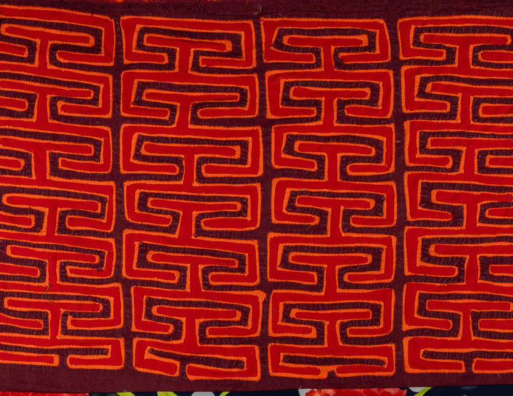 Red And Orange Classic Design Former Blouse Mola