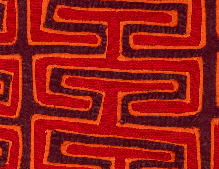 Red And Orange Classic Design Former Blouse Mola