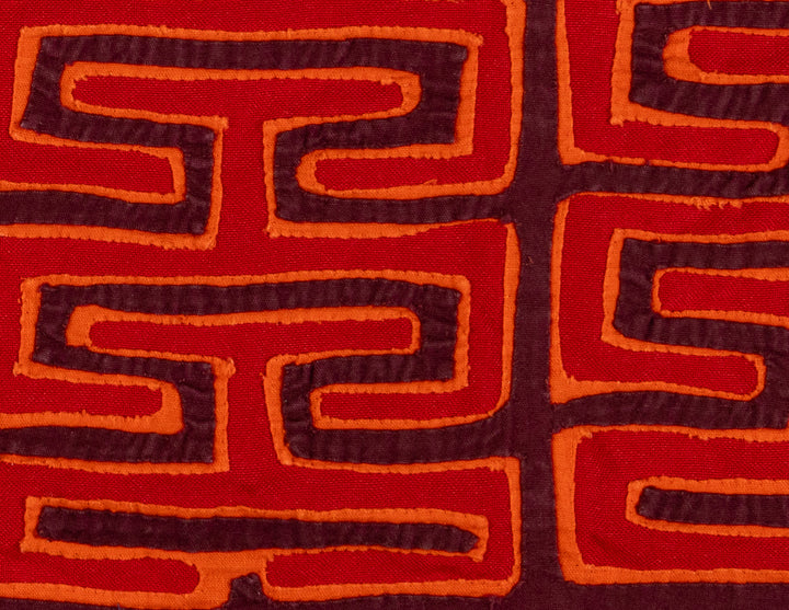 Red And Orange Classic Design Former Blouse Mola