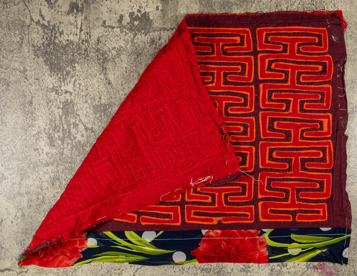 Red And Orange Classic Design Former Blouse Mola