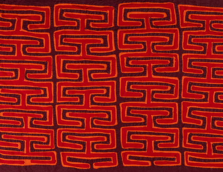 Orange And Red Classic Design Former Blouse Mola