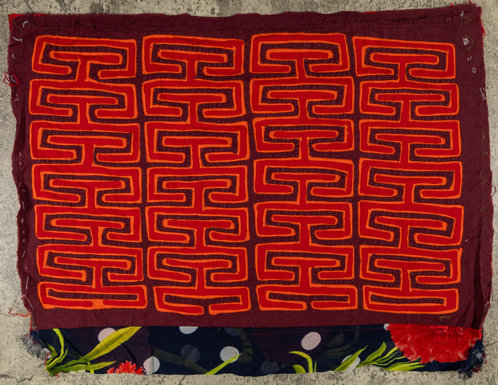 Orange And Red Classic Design Former Blouse Mola