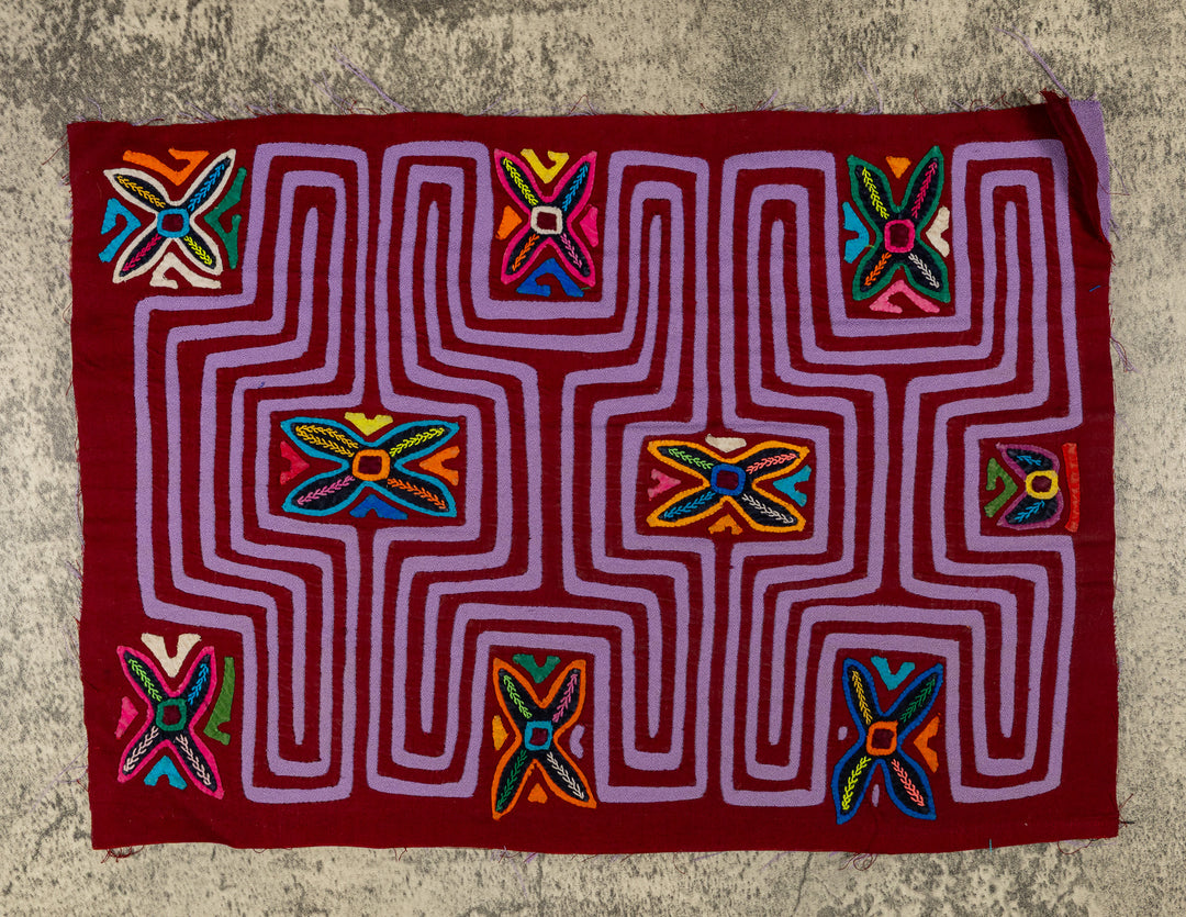 Burgundy And Purple Tropical Snowflakes Mola