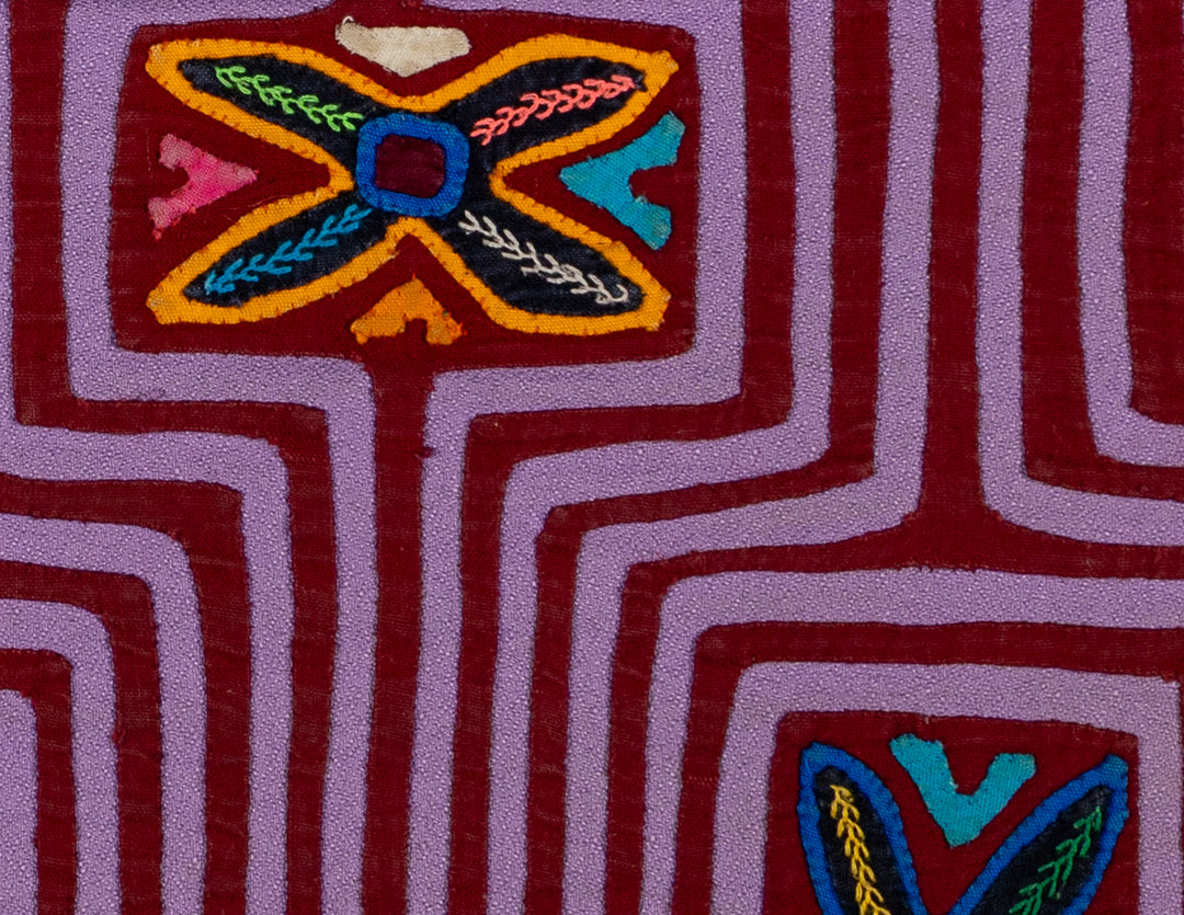 Burgundy And Purple Tropical Snowflakes Mola