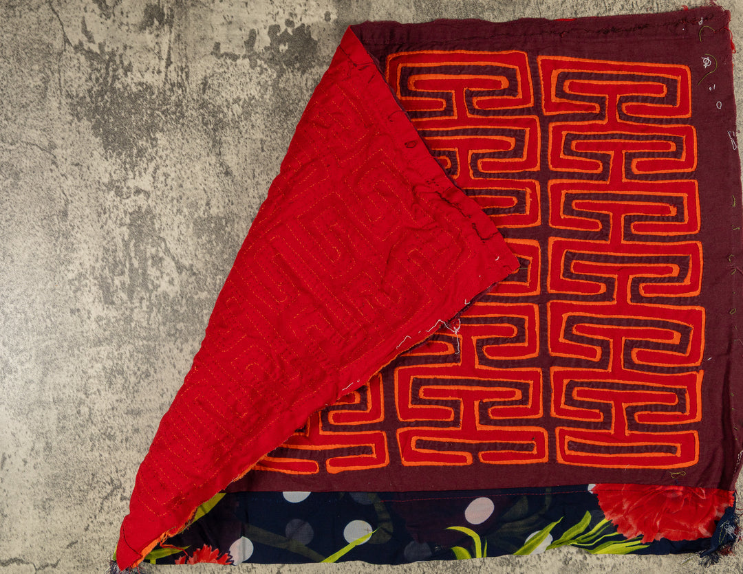 Orange And Red Classic Design Former Blouse Mola