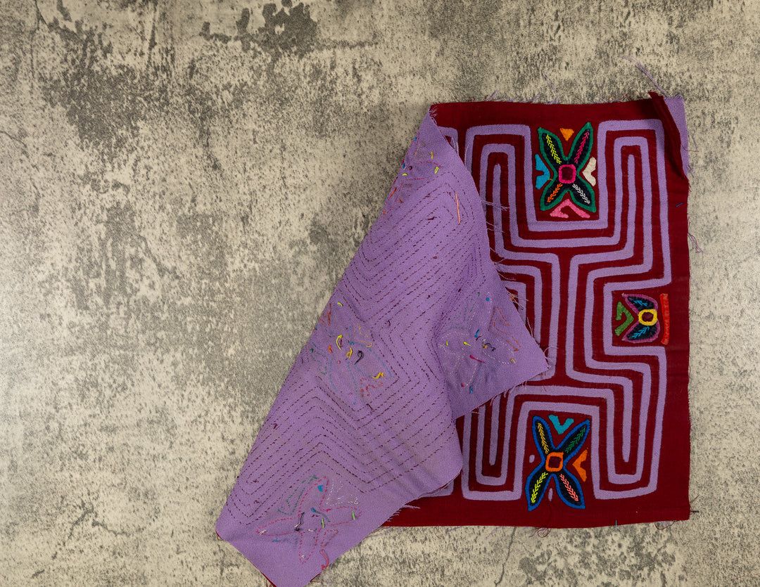 Burgundy And Purple Tropical Snowflakes Mola