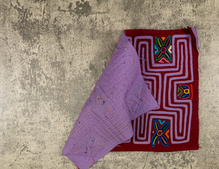 Burgundy And Purple Tropical Snowflakes Mola