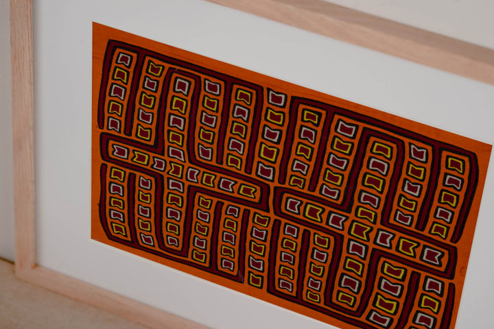 Orange Christian Cross Mola