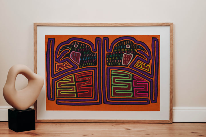 Purple And Orange Weird Birdcage Mola
