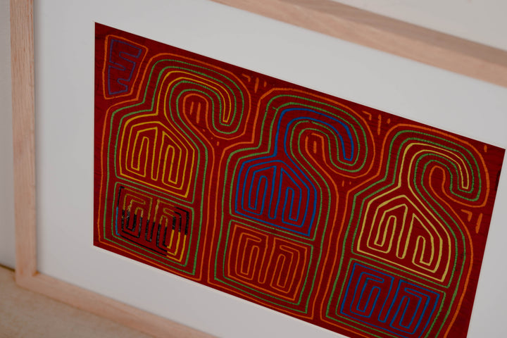 Vintage Large Red Classic Design Mola