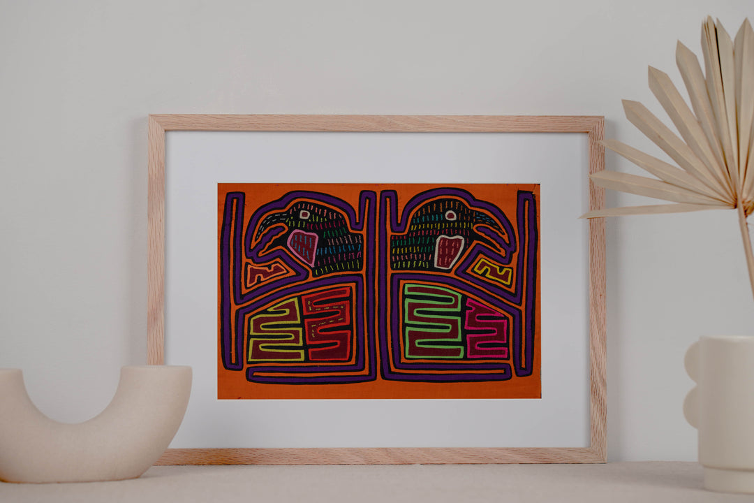 Purple And Orange Weird Birdcage Mola