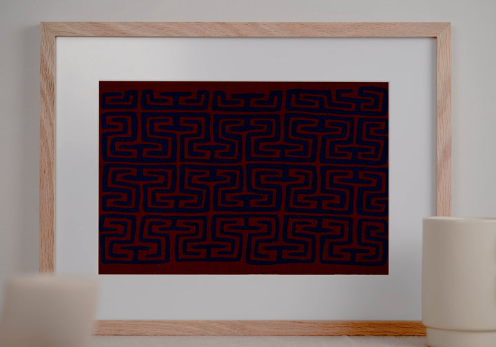 Burgundy And Blue Classic Design Mola