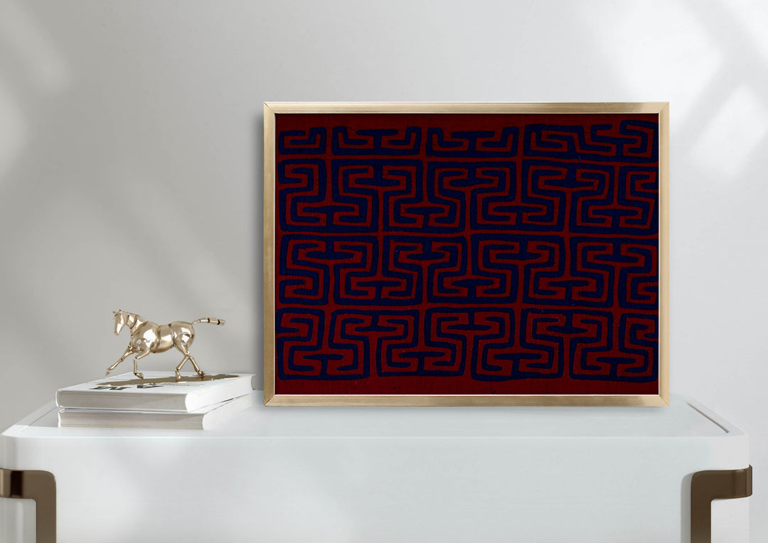 Burgundy And Blue Classic Design Mola