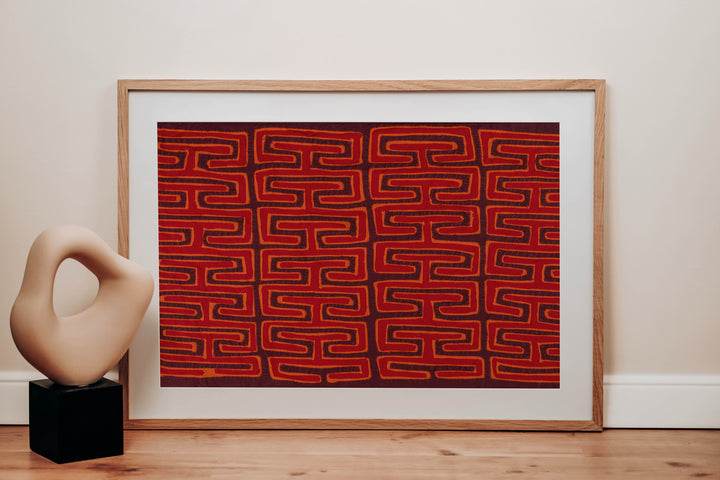 Orange And Red Classic Design Former Blouse Mola