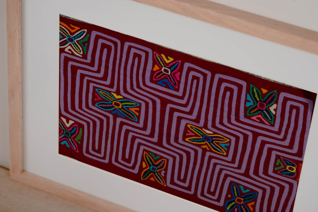 Burgundy And Purple Tropical Snowflakes Mola