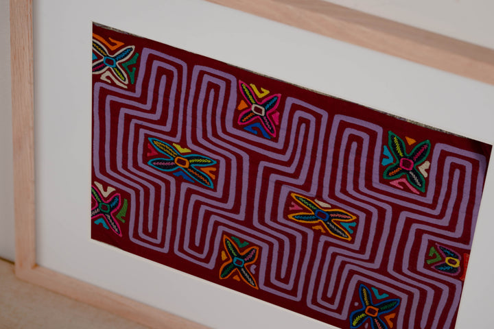 Burgundy And Purple Tropical Snowflakes Mola