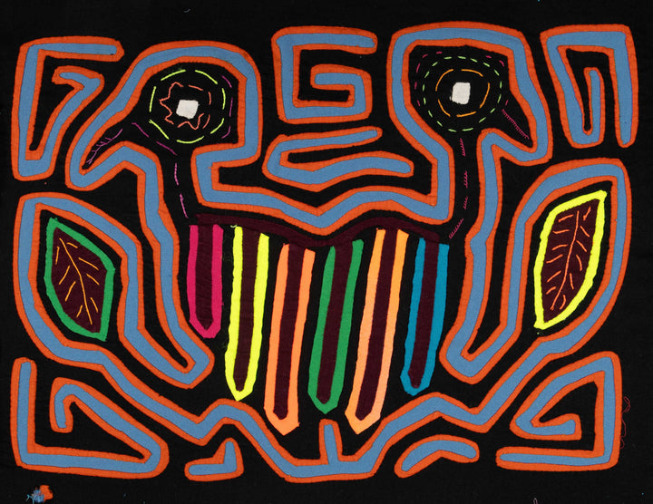 Black Orange And Blue Opitical Illusion Mola