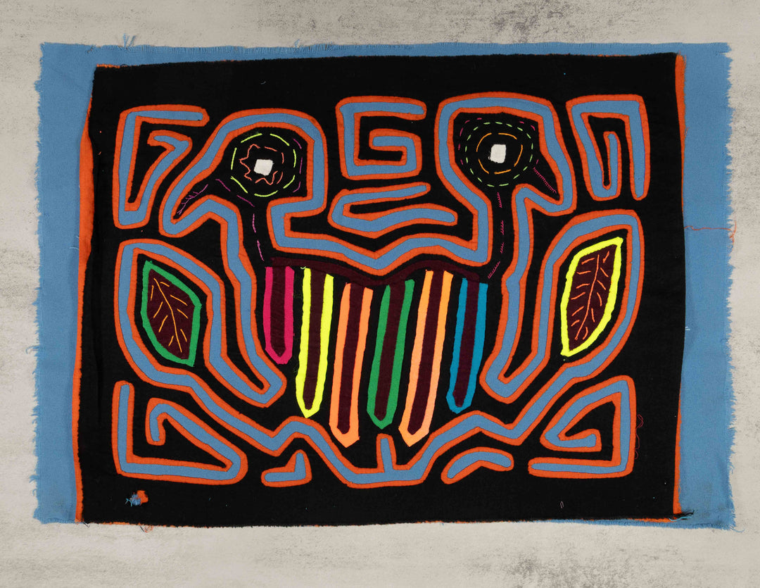 Black Orange And Blue Opitical Illusion Mola