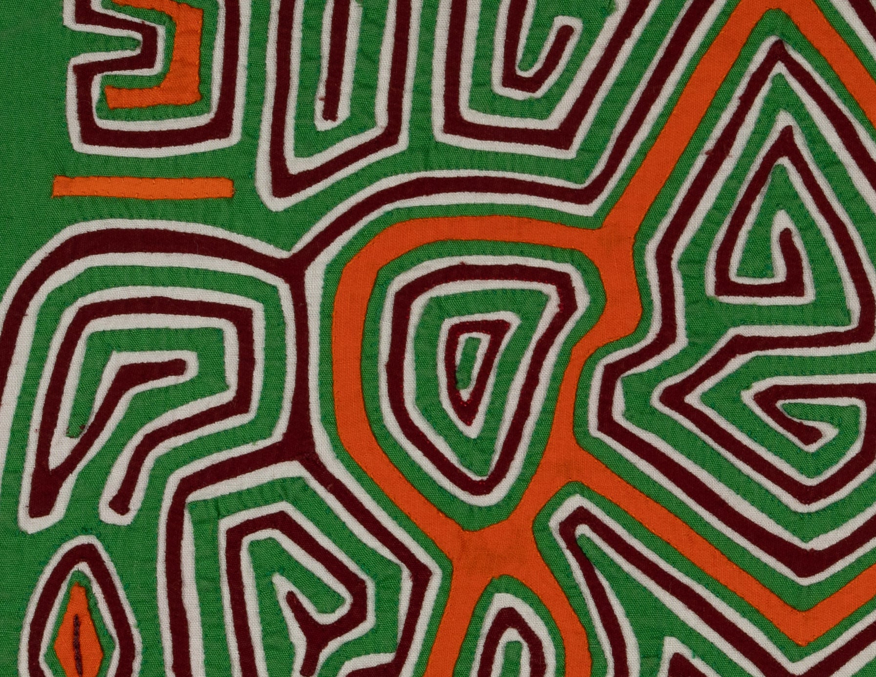 Orange And Green Dancing Letter A Mola