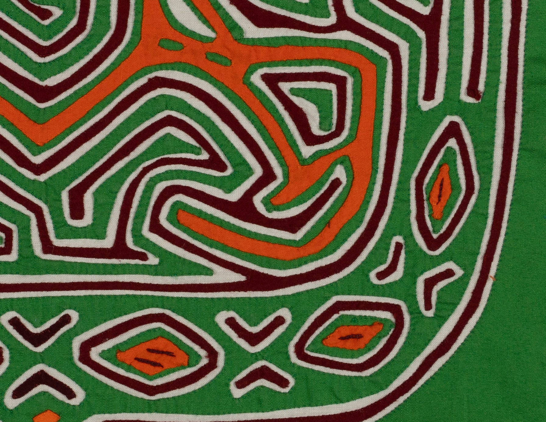 Orange And Green Dancing Letter A Mola