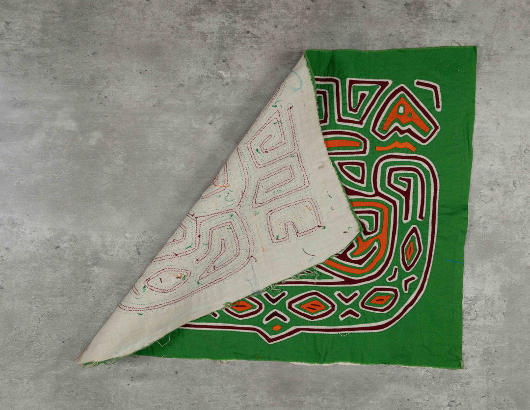 Orange And Green Dancing Letter A Mola