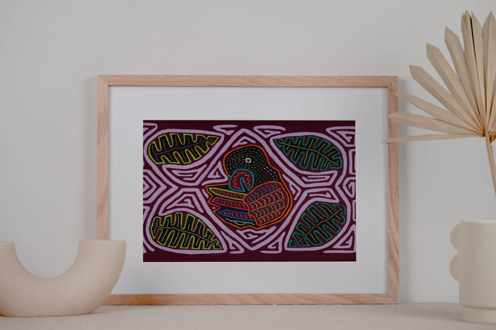 Maroon And Purple Spring Leaves and Parrot Mola